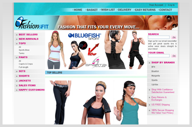 Fashion and Fit- eCommerce website deals in selling sports related clothing