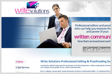 Write Solutions- website designed professionaly