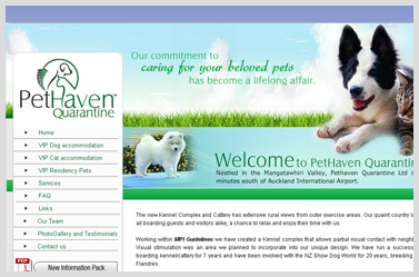 Pethaven- Creative Website for quarantine facilites for pets